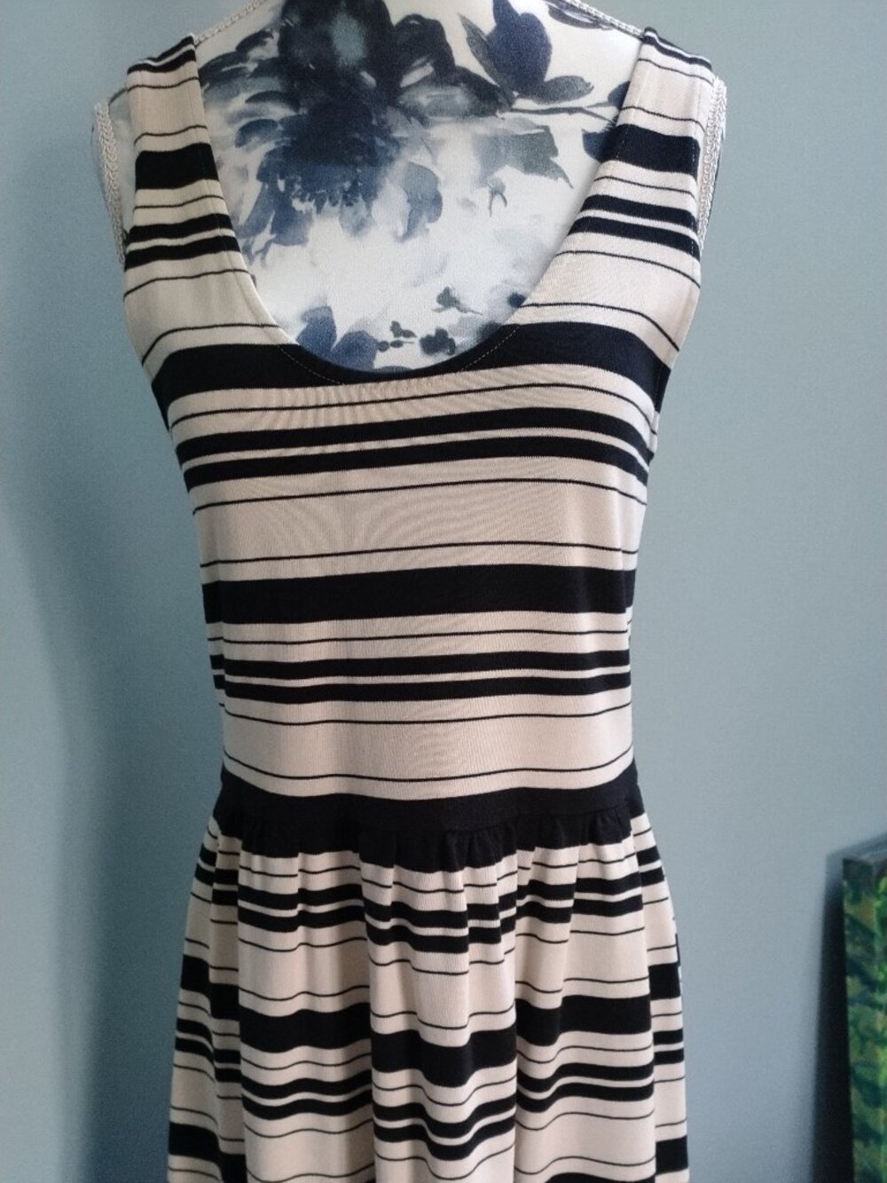 J. Crew Black & Cream Striped Sundress, New size S - Picture 2 of 9